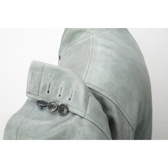 John Varvatos 100% Leather Seal Gray Blazer Coat Jacket Sz 38 Brand New - Picture 4 of 9